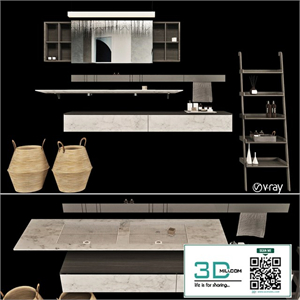 Set of bathroom furniture agape